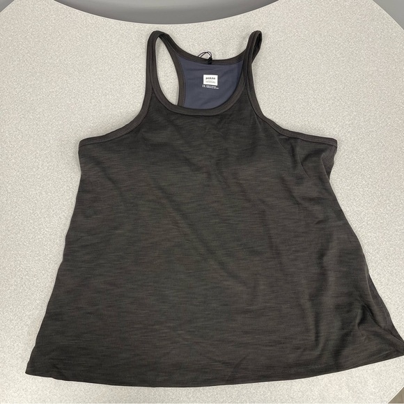 prAna Black Heather Becksa Tank Plus w Compression Fabric - 1X or 2X - NWT - Picture 1 of 6